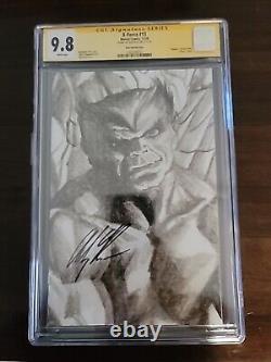 X-force # 13 Alex Ross Sketch Cover Signature Series Cgc9.8