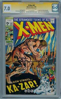 X-men #62 Cgc 7.0 Signature Series Signed Neal Adams 1st Gaza Lupo Marvel Comics