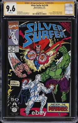 1991 Marvel Silver Surfer #58 Cgc 9.6 Série Signature Signée Par Ron Marz