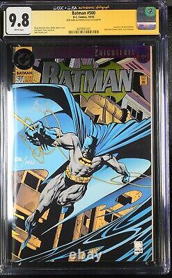 (1993) BATMAN #500 CGC JSA SÉRIE DE SIGNATURES AUTHENTIQUES 9.8 WP ! Signé par BOB KANE