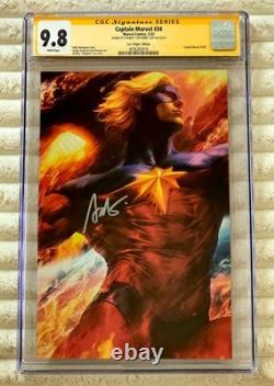 ARTGERM Captain Marvel #34 Variante vierge RARE CHAUDE SIGNÉE CGC SS 9,8
