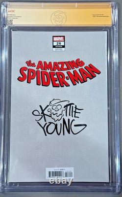ASM #26 SKOTTIE YOUNG signé avec remarque complète CGC SS 9.8 étiquette Skottie