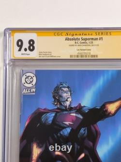 Absolute Superman n° 1 – Couverture variante de Lee – CGC 9.8 Signature Series – Signé par Sandoval – POP 1