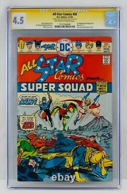 All Star Comics #58 Cgc 4.5 Signé Et Croquis De Mike Grell Signature Series Ss Vg