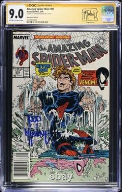 Amazing Spider-Man #315 CGC 9.0 SS McFarlane signé Venom Hydro-Man version kiosque