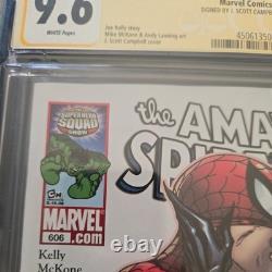 Amazing Spider-Man 607 CGC SS 9,6 Signé par J. Scott Campbell