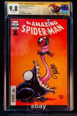 Amazing Spider-Man #67 CGC 9.8 SS Étiquette Personnalisée Skottie Young 2025