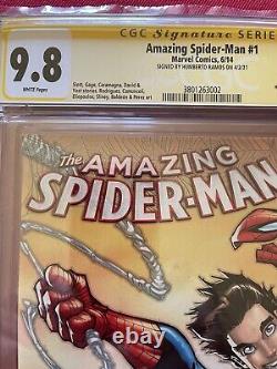 Amazing Spider-man #1 Signatures Série Cgc 9.8 Signé Par Humberto Ramos