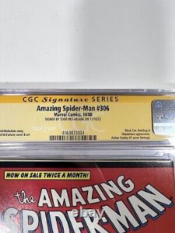Amazing Spider-man 306 Cgc 9.4 Série Signature Ss Signée Todd Mcfarlane 004