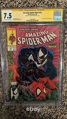 Amazing Spider-man 316 7.5 Cgc Ss- Signé Par Todd Mcfarlane- Signature Series