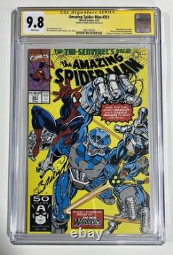 Amazing Spider-man 351 CGC 9.8 SS Série de signatures Signé 1ère couverture de Mark Bagley