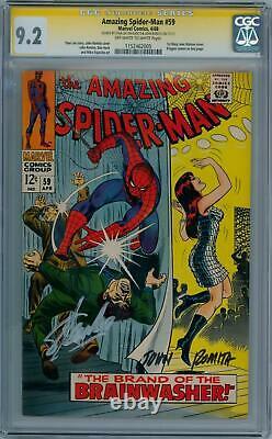 Amazing Spider-man #59 Cgc 9.2 Signature Series Signé Stan Lee John Romita Sr