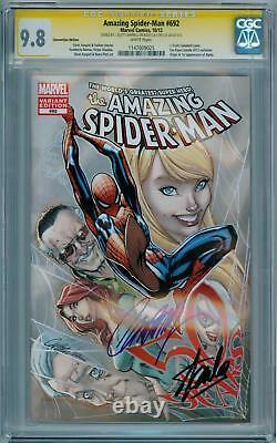 Amazing Spider-man 692 Fan Expo Cgc 9.8 Signature Series Stan Lee Scott Campbell