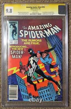 Amazing Spiderman #252 Cgc 9,8 Cgc Pages Blanches Série Signature Signée Stan Lee