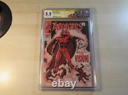 Avengers #57 Cgc 5.5 Série de signatures Roy Thomas 1ère apparition de Vision Classique