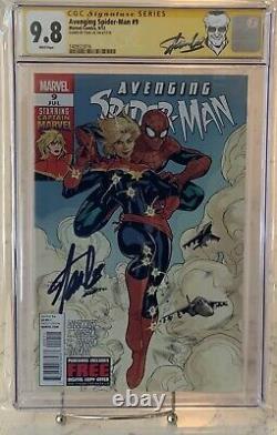 Avenging Spider-man #9 Cgc 9.8 Marvel Signature Series Comic Book Stan Lee Auto