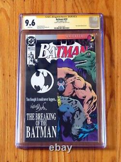 BATMAN #497 CGC SS 9.6 Série de signatures signée Kelley Jones Bane casse le dos