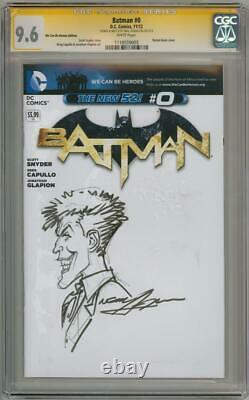 Batman #0 Blank Cgc 9.6 Série De Signatures Signée Neal Adams Joker Sketch Oa DC