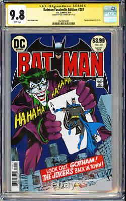 Batman #251 Cgc 9.8 Fac-similé Couverture Classique Neal Adams Signé Série De Signature