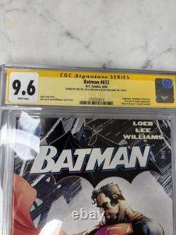 Batman #612 CGC 9.6 Série de signatures DC Jim Lee Alex Sinclair Williams Auto
