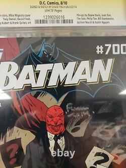 Batman # 700. Cgc Série De Signatures 9.4. Signé & Sketched Par David Finch