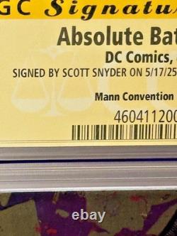 Batman Absolu #5 CGC 9.8 Double Signé Snyder & Clay Mann Foil SS