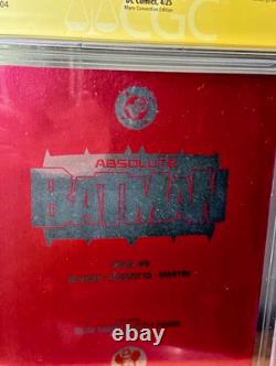 Batman Absolu #5 CGC 9.8 Double Signé Snyder & Clay Mann Foil SS