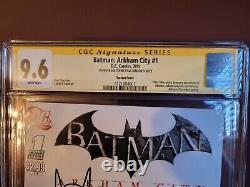 Batman Arkham City 1 Cgc 9.6 Signature Série Ss Paul Dini Signé Jeu De Croquis