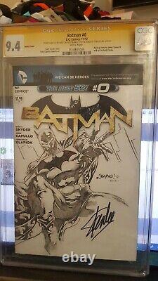 Batman Stan Lee A Signé Jimbo Sketch Cgc 9.4 Série Signature Rare Batman #0