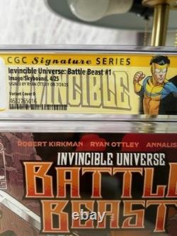 Battle Beast #1 CGC 9.6 SS Ryan Ottley Signé Variante Invincible D