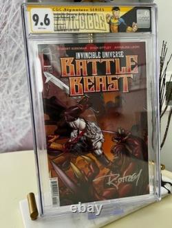Battle Beast #1 CGC 9.6 SS Ryan Ottley Signé Variante Invincible D