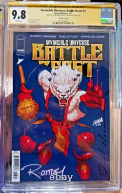 Battle Beast #3 couverture variante B Ottley & Nakayama CGC 9.8 série de signatures