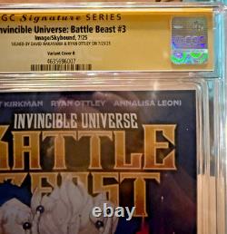 Battle Beast #3 couverture variante B Ottley & Nakayama CGC 9.8 série de signatures