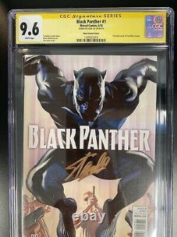 Black Panther #1 Cgc 9.8 Alex Ross Variante 175 Stan Lee Signature Series