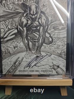 Black Panther 1 Lgy 198 Cgc Signature Series 9.8 Couverture Dessinée par Alex Ross 2022