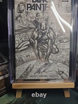 Black Panther 1 Lgy 198 Cgc Signature Series 9.8 Couverture Dessinée par Alex Ross 2022
