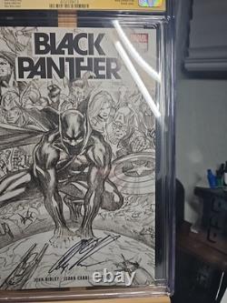 Black Panther 1 Lgy 198 Cgc Signature Series 9.8 Couverture Dessinée par Alex Ross 2022