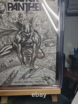 Black Panther 1 Lgy 198 Cgc Signature Series 9.8 Couverture Dessinée par Alex Ross 2022