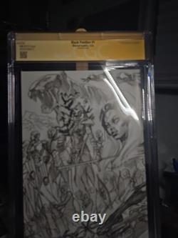 Black Panther 1 Lgy 198 Cgc Signature Series 9.8 Couverture Dessinée par Alex Ross 2022