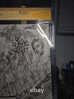 Black Panther 1 Lgy 198 Cgc Signature Series 9.8 Couverture Dessinée par Alex Ross 2022