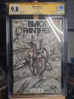 Black Panther 1 Lgy 198 Cgc Signature Series 9.8 Couverture Dessinée par Alex Ross 2022