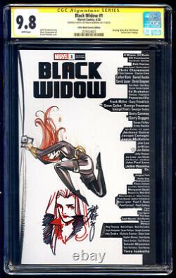 Black Widow #1 Little Giant Ss Cgc 9.8 Peach Momoko Signature Series Avec Sketch