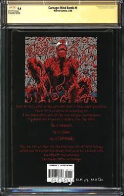 Bombe mentale de carnage (1996) #1 série de signatures CGC 9.4 NM