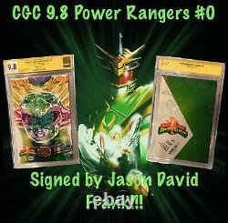 Boom! Power Rangers 0 Green Ranger Cgc 9.8 Série De Signatures Jason David Frank