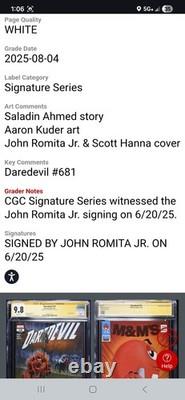 CGC 9.8 (Pages Blanches) Copie de la Série Signature de Daredevil #19
