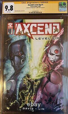 CGC Signature Series 9.8 Axcend Level Up #1 Signé par Shane Davis & Yanzi Lin