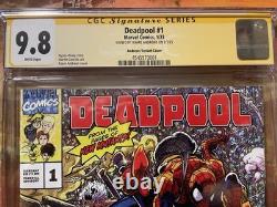 CGC Signature Series 9.8 DEADPOOL 1 SIGNÉ PAR ANDREWS