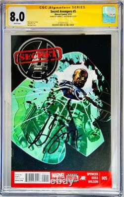 CGC Signature Series Signé Samuel L. Jackson Noté 8.0 Secret Avengers #5