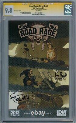 COLÈRE ROUTIÈRE THROTTLE #1 CGC 9.8 SÉRIE DE SIGNATURE SIGNÉE x2 JOE HILL STEPHEN KING