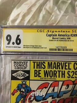 Capitaine America # 249 Marvel Comics Cgc 9.6 série signature Joe Rubinstein